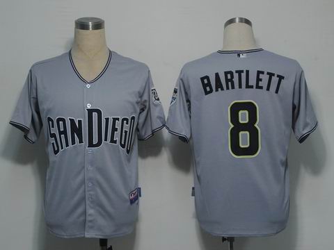 mlb jerseys san diego padres 8 bartlett grey cool base