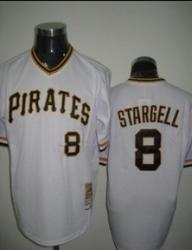 MLB Pittsburgh Pirates #8 Willie Stargell White Jerseys