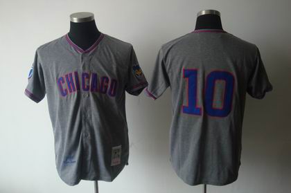 Chicago Cubs #10 Ronald Santo gray 1968 mitchellandness Jersey