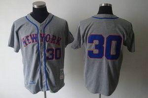 New York Mets 30 Nolan Ryan Mitchell & Ness grey jerseys