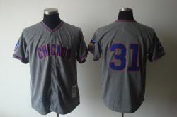 MLB Chicago Cubs 31# Maddux grey Jersey