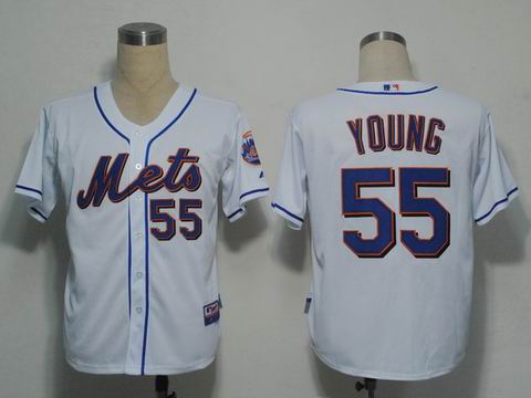 mlb new york mets 55 young white(cool base)