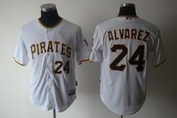 MLB Pittsburgh Pirates #24 Alvarez White Jerseys