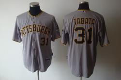 MLB Pittsburgh Pirates #31 Tabata Grey Jerseys