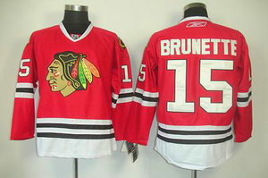 Chicago Blackhawks 15 BRUNETTE red jerseys