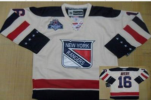 New York Rangers 16 Sean Avery 2012 Winter Classic Cream Jerseys