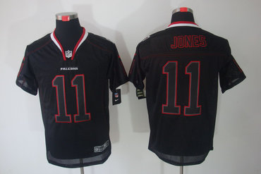 2012 NEW NFL Atlanta Falcons 11 Julio Jones Lights Out Black Elite Jerseys