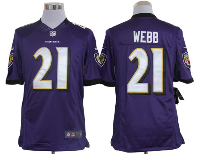 2012 NEW NFL Baltimore Ravens 21 Lardarius Webb Purple Jerseys (Limited)