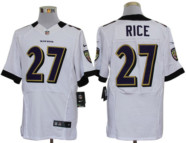 2012 nfl baltimore ravens 27 ray rice white jerseys (elite)