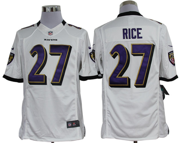 2012 NEW NFL Baltimore Ravens 27 Ray Rice  White Jerseys (Limited)