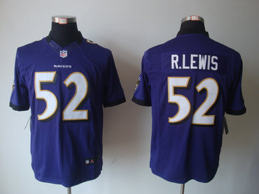 2012 NEW NFL Baltimore Ravens 52 Ray Lewis Purple Jerseys (Limited)