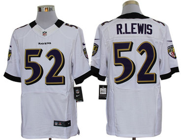 2012 nfl baltimore ravens 52 ray lewis white jerseys (elite)