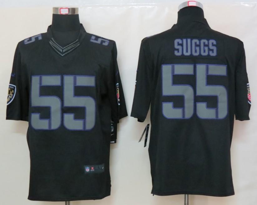 2012 NEW NFL Baltimore Ravens 55 Terrell Suggs Black Jerseys (Impact Limited) 2012 NEW NFL Baltimore Ravens 55 Terrell Suggs Black Jerseys (Impact Limited)