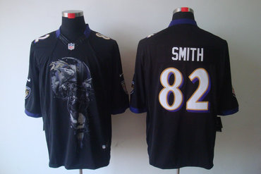 2012 NEW NFL Baltimore Ravens 82 Smith Black Jerseys (Helmet Tri-Blend Limited) 2012 NEW NFL Baltimore Ravens 82 Smith Black Jerseys (Helmet Tri-Blend Limited)