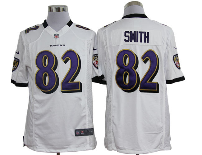 2012 NEW NFL Baltimore Ravens 82 Smith White Jerseys (Game) 2012 NEW NFL Baltimore Ravens 82 Smith White Jerseys (Game)