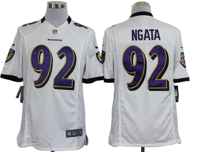 2012 NEW NFL Baltimore Ravens 92 Haloti Ngata White Jerseys (Limited)