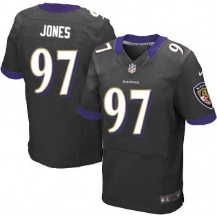2012 NEW NFL Baltimore Ravens 97 Arthur Jone Black Jerseys (Elite)