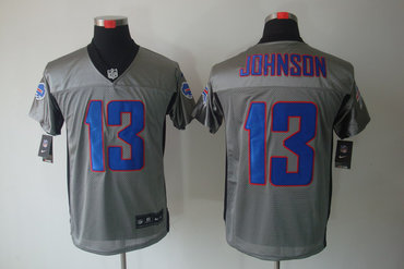 2012 NEW NFL Buffalo Bills 13 Steve Johnson Grey Shadow Jerseys