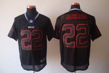2012 NEW NFL Buffalo Bills 22 Fred Jackson Lights Out Black Elite Jerseys