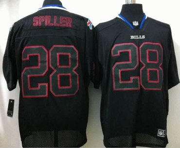 2012 NEW NFL Buffalo Bills 28 C.J. Spiller Lights Out Black Elite Jerseys