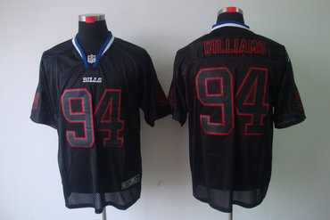 2012 NEW NFL Buffalo Bills 94 Williams Lights Out Black Elite Jerseys