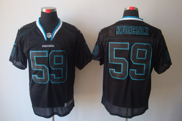 2012 NEW NFL Carolina Panthers 59 Kuechly Lights Out Black Elite Jerseys