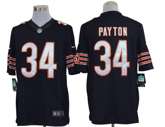 2012 NEW NFL Chicago Bears 34 Walter Payton Blue Jerseys (Limited)