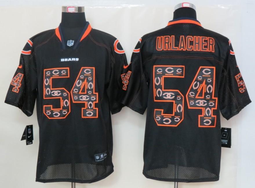 2012 NEW NFL Chicago Bears 54 Brian Urlacher Lights Out Black Elite Jerseys 2012 NEW NFL Chicago Bears 54 Brian Urlacher Lights Out Black Elite Jerseys