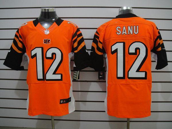 2012 NEW NFL Cincinnati Bengals 12 Sanu Orange Jerseys (Elite)