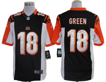 2012 NEW NFL Cincinnati Bengals 18 A.J. Green Black Jerseys (Limited)