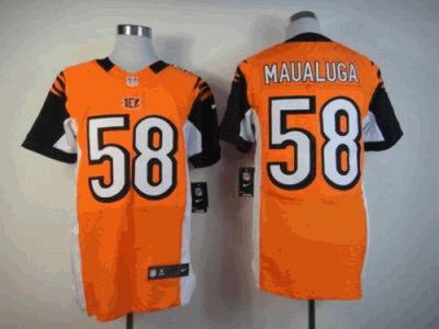 2012 NEW NFL Cincinnati Bengals 58 Rey Maualuga Orange Jerseys (Elite)