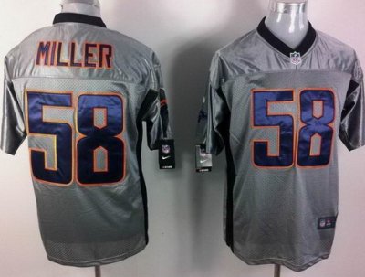 2012 NEW NFL Denver Broncos 58 Von Miller Grey Shadow Jerseys