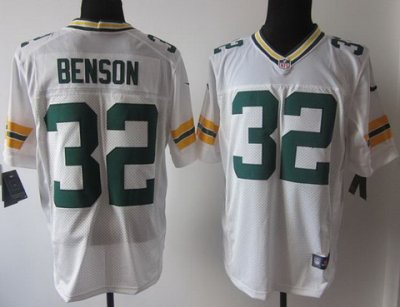 2012 NEW NFL Green Bay Packers 32 Cedric Benson White Jerseys (Elite)