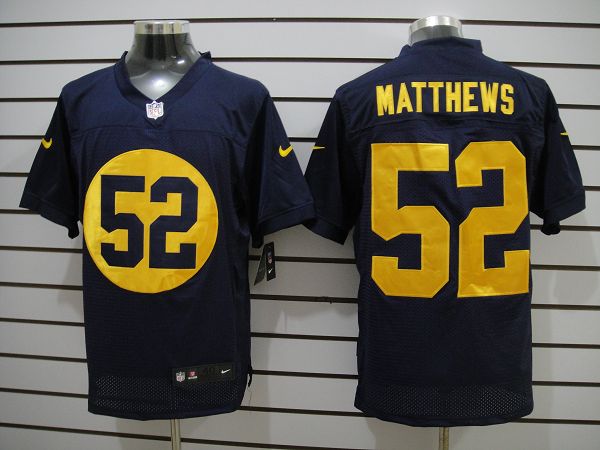 2012 NEW NFL Green Bay Packers 52 Clay Matthews Blue Jerseys (Elite)