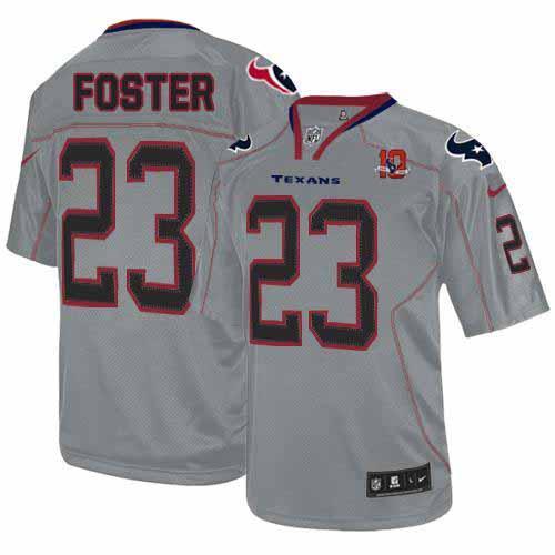 2012 NEW NFL Houston Texans 23 Arian Foster Grey Jerseys W 10th Patch(Elite) 2012 NEW NFL Houston Texans 23 Arian Foster Grey Jerseys W 10th Patch(Elite)