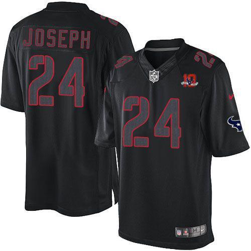 2012 NEW NFL Houston Texans 24 Joseph Black Jerseys W 10th Patch(Impact Limited) 2012 NEW NFL Houston Texans 24 Joseph Black Jerseys W 10th Patch(Impact Limited)