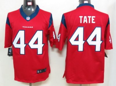 2012 NEW NFL Houston Texans 44 Tate Red Jerseys (Game) 2012 NEW NFL Houston Texans 44 Tate Red Jerseys (Game)