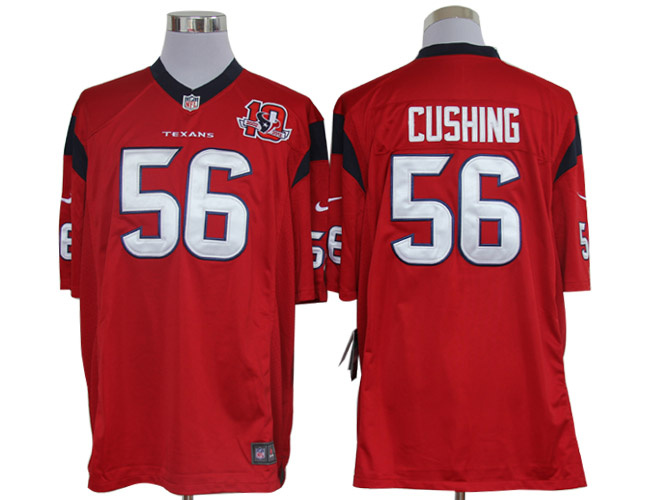 2012 NEW NFL Houston Texans 56 Brian Cushing Red Jerseys W 10th Patch (Limited) 2012 NEW NFL Houston Texans 56 Brian Cushing Red Jerseys W 10th Patch (Limited)