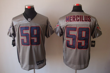 2012 NEW NFL Houston Texans 59 Whitney Mercilus Grey Shadow Jerseys
