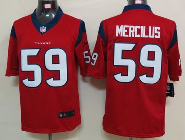 2012 NEW NFL Houston Texans 59 Whitney Mercilus Red Jerseys (Limited)