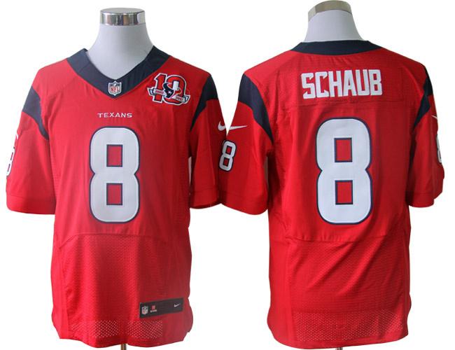 2012 NEW NFL Houston Texans 8 Matt Schaub Red Jerseys W 10th Patch (Elite) 2012 NEW NFL Houston Texans 8 Matt Schaub Red Jerseys W 10th Patch (Elite)