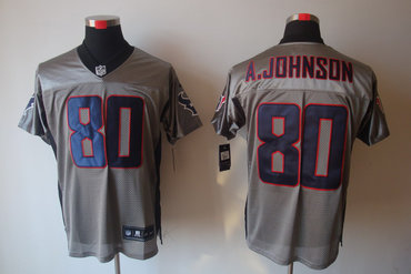 2012 NEW NFL Houston Texans 80 Andre Johnson Grey Shadow Jerseys