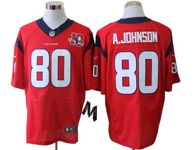 2012 NEW NFL Houston Texans 80 Andre Johnson Red Jerseys W 10th Patch (Elite) 2012 NEW NFL Houston Texans 80 Andre Johnson Red Jerseys W 10th Patch (Elite)