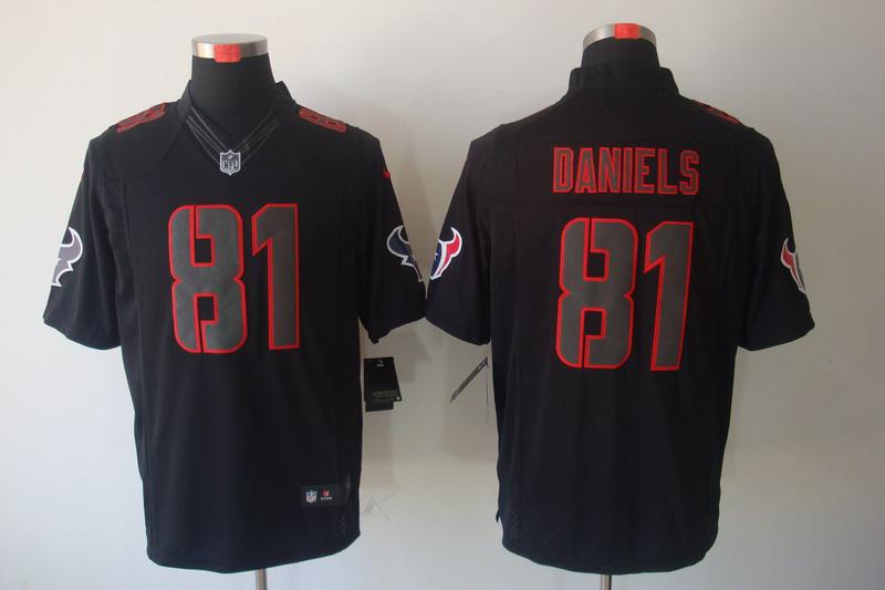 2012 NEW NFL Houston Texans 81 Daniels Black Jerseys (Impact Limited) 2012 NEW NFL Houston Texans 81 Daniels Black Jerseys (Impact Limited)