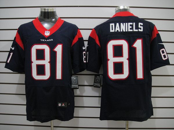 2012 NEW NFL Houston Texans 81 Daniels Blue Jerseys (Elite)
