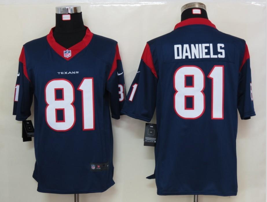 2012 NEW NFL Houston Texans 81 Daniels Blue Jerseys (Limited) 2012 NEW NFL Houston Texans 81 Daniels Blue Jerseys (Limited)