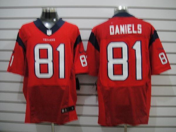 2012 NEW NFL Houston Texans 81 Daniels Red Jerseys (Elite)