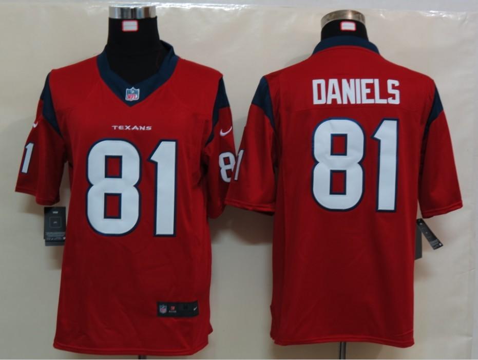 2012 NEW NFL Houston Texans 81 Daniels Red Jerseys (Limited) 2012 NEW NFL Houston Texans 81 Daniels Red Jerseys (Limited)