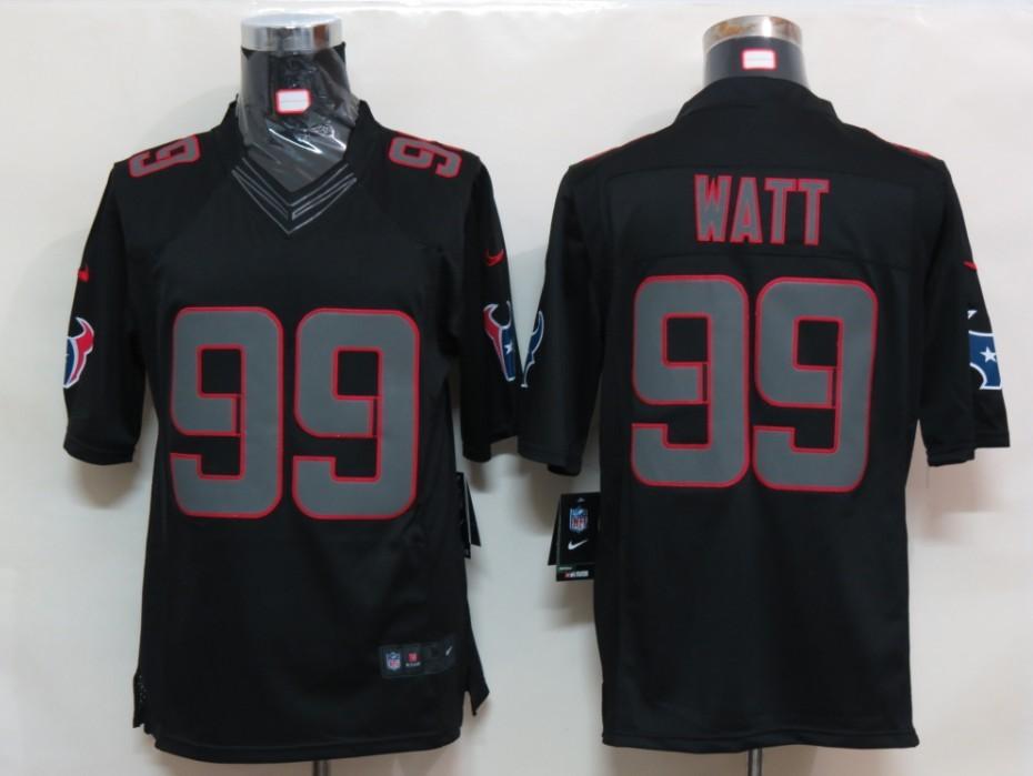 2012 NEW NFL Houston Texans 99 J.J. Watt Black Jerseys (Impact Limited)