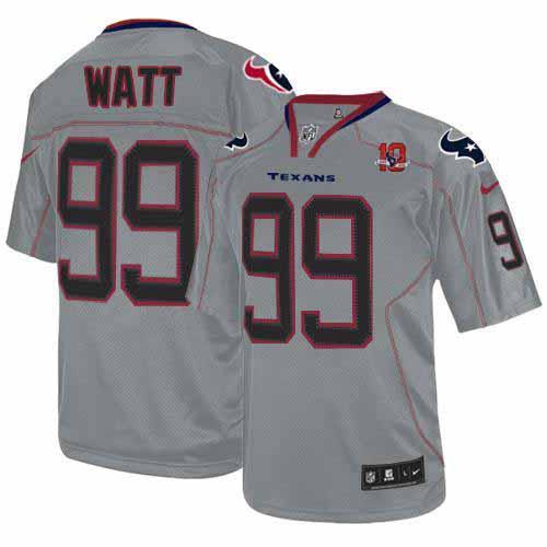 2012 NEW NFL Houston Texans 99 J.J. Watt Grey Jerseys W 10th Patch(Elite) 2012 NEW NFL Houston Texans 99 J.J. Watt Grey Jerseys W 10th Patch(Elite)
